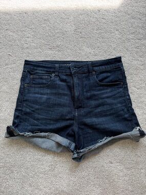 American Eagle Dark Blue Denim Cutoff Shorts